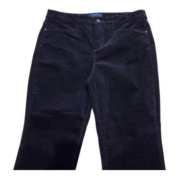 TALBOTS SZ 12p Simply Flattering High Waist Straight Leg Corduroy Pants in Black - Picture 2 of 9